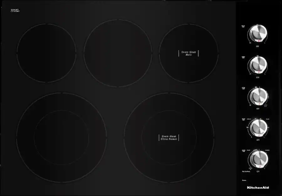 30" Electric Cooktop with 5 Elements and Knob Controls