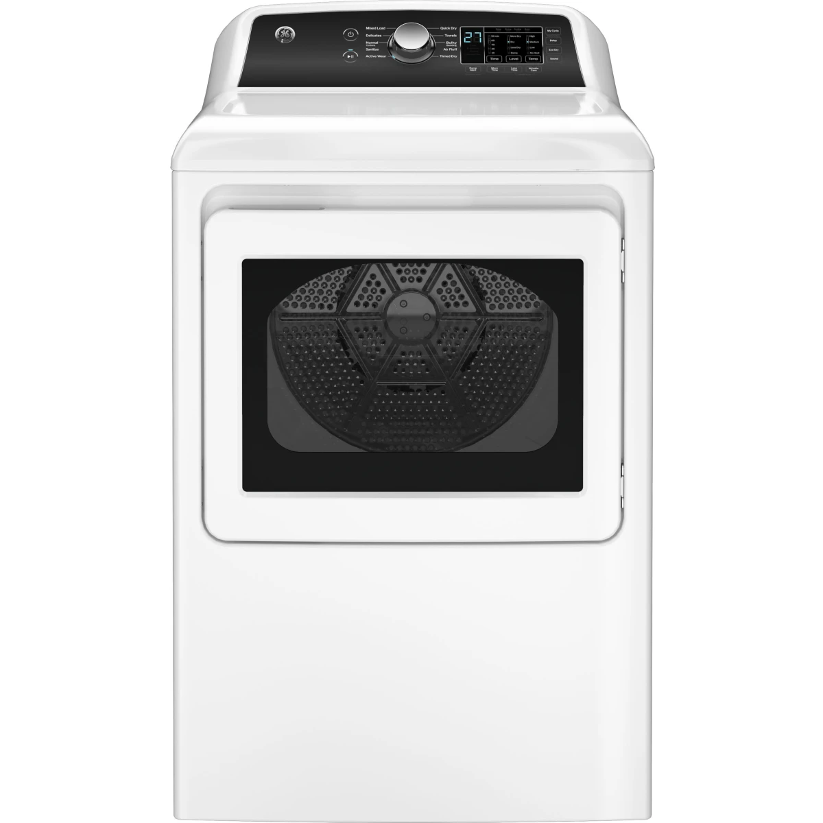 GE® Gas Dryer with Up To 120 ft. Venting and Sensor Dry- 7.4 cu. ft.