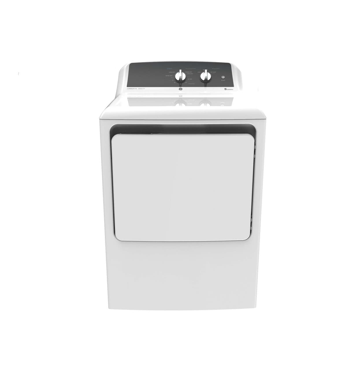 GE® Commercial-Grade Electric Dryer with Up To 120 ft. Venting​- 6.2 cu. ft.