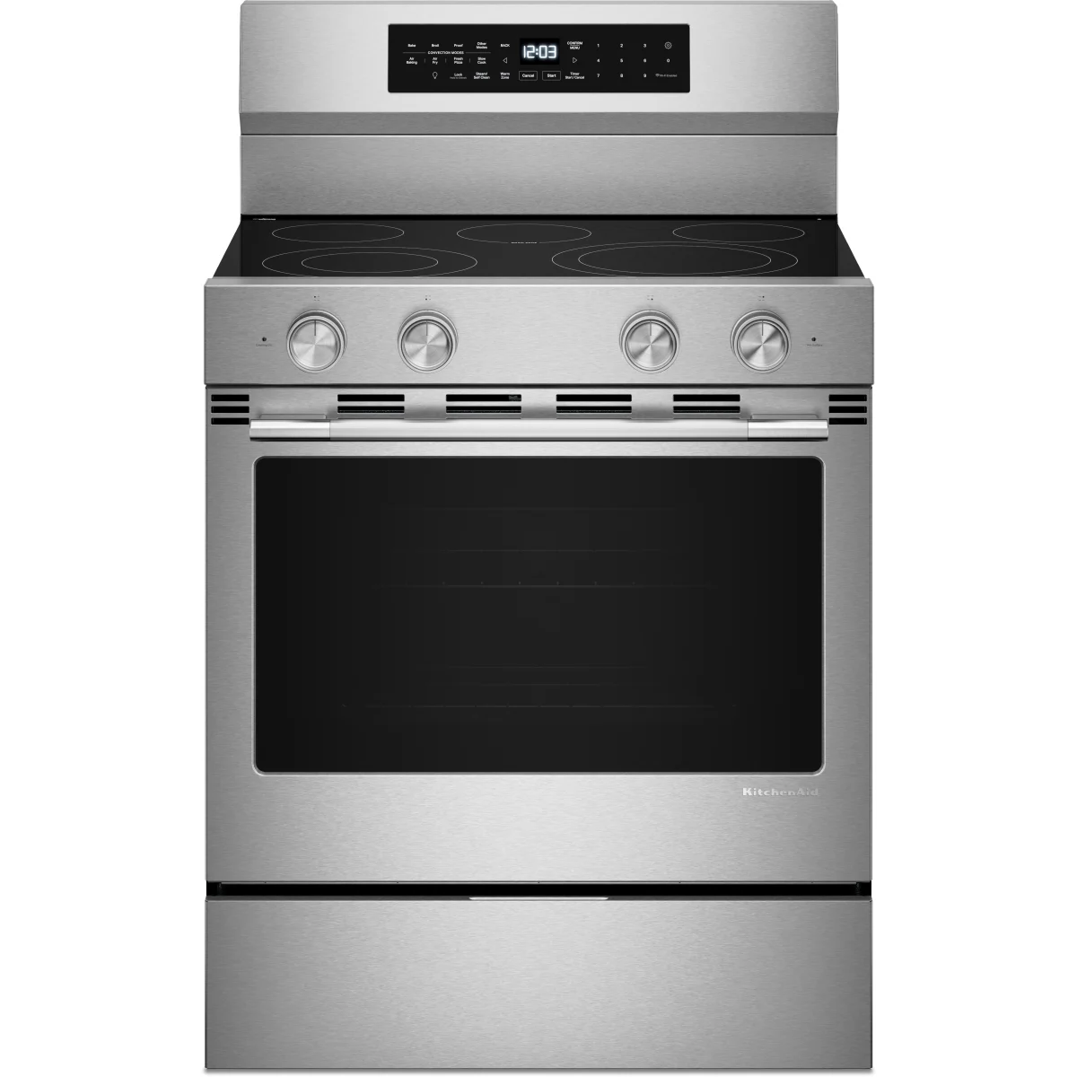 KitchenAid® 5.3 Cu. Ft. Smart Freestanding Electric Range with Convection Cooking Modes