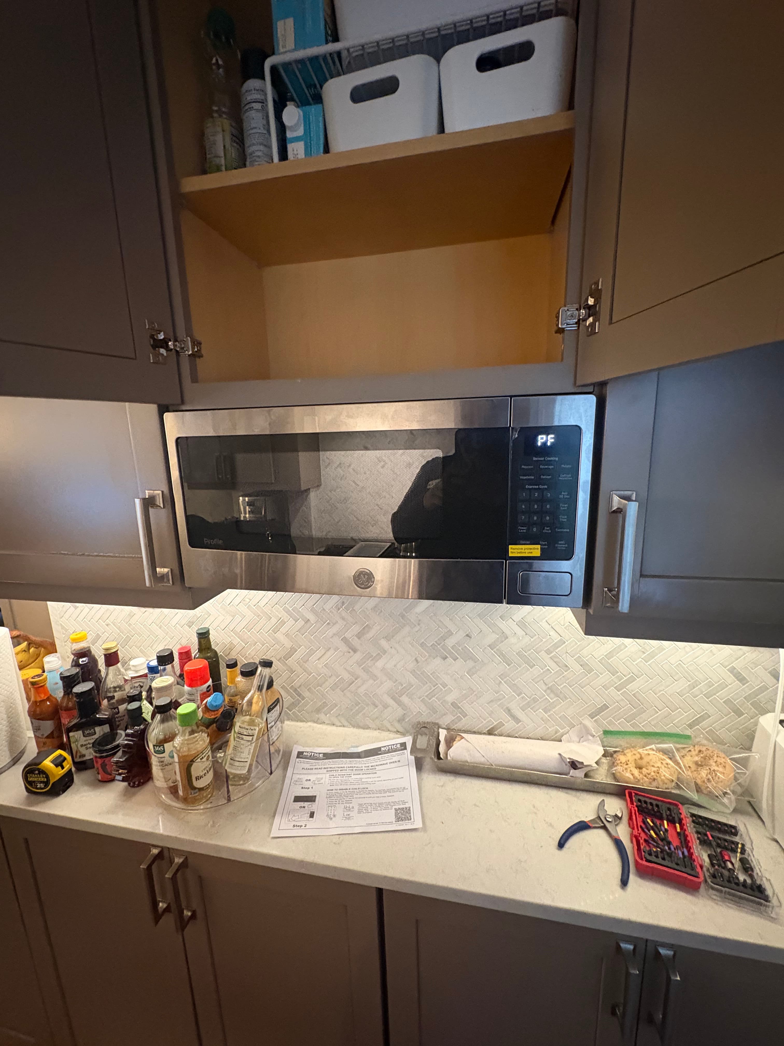 Over-the-Range Microwave Installation