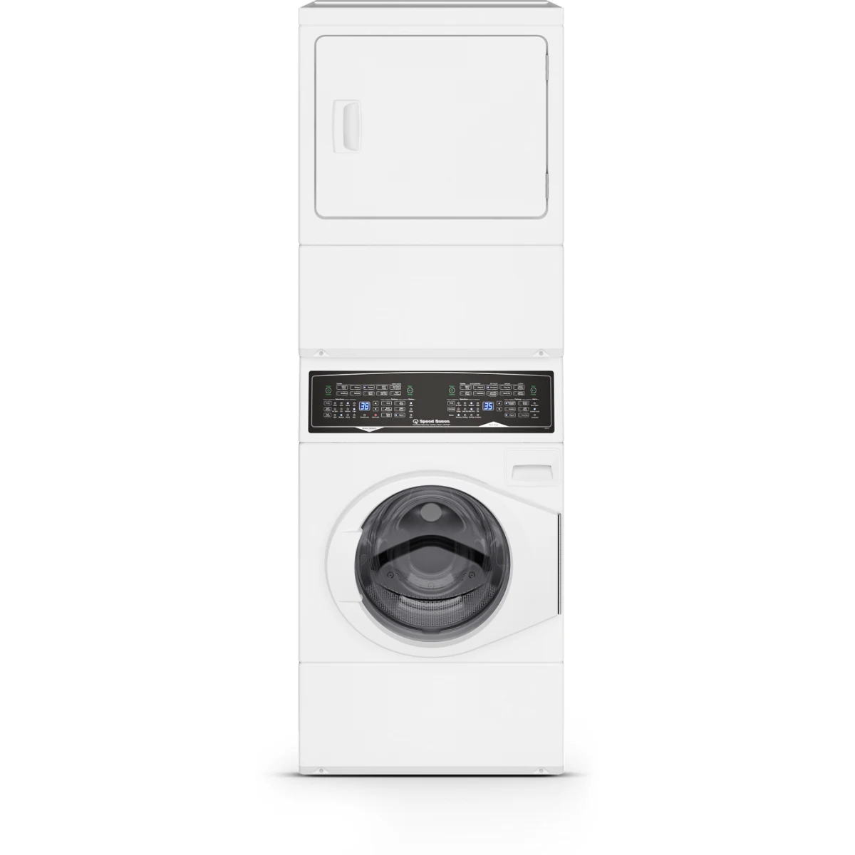 SF7 Stacked White Washer – Electric Dryer with Pet Plus | Sanitize | Fast Cycle Times